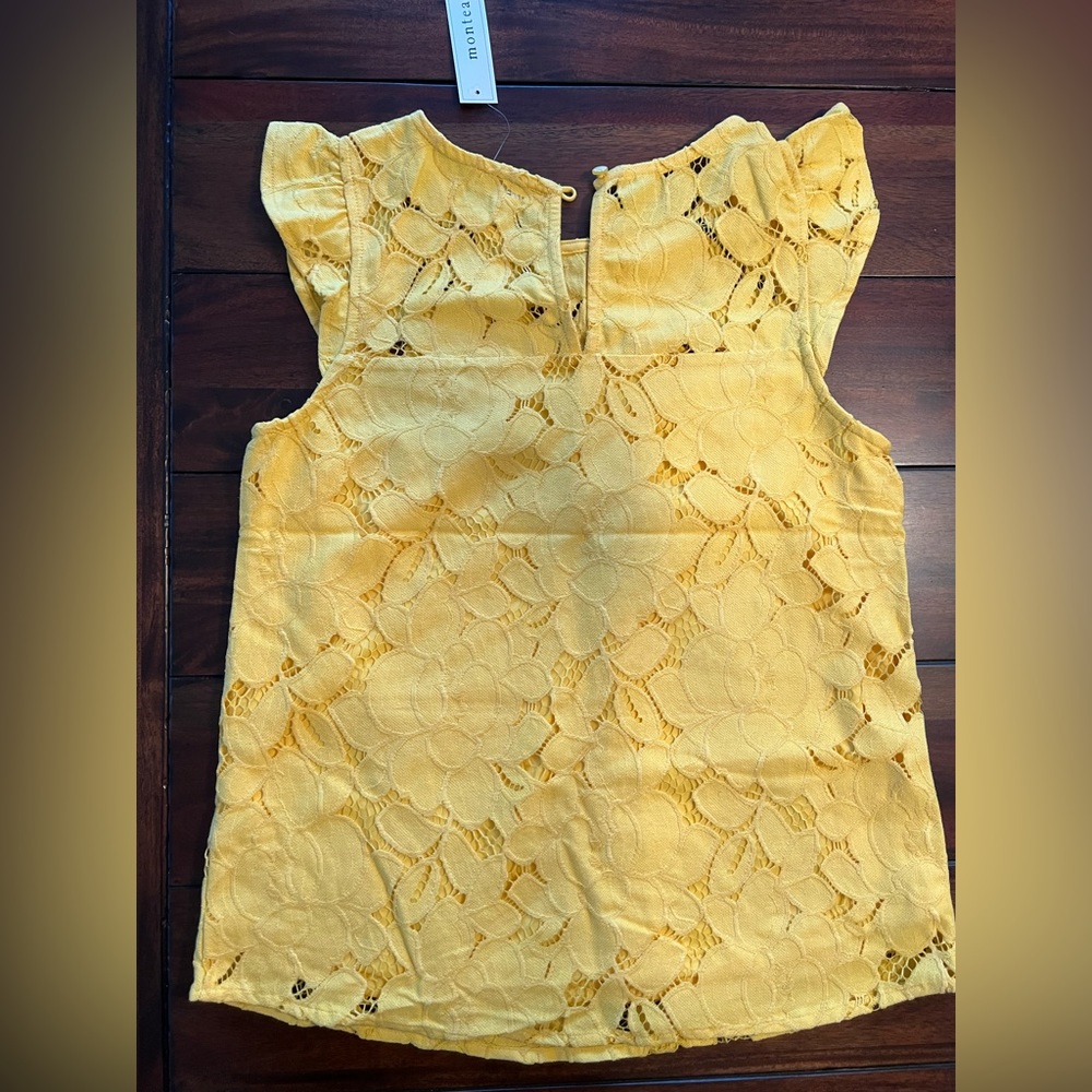 Yellow lace top - Picture 3 of 3